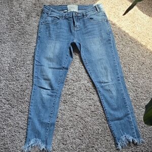 One Teaspoon Freebirds II Distressed Blue Ankle Jeans